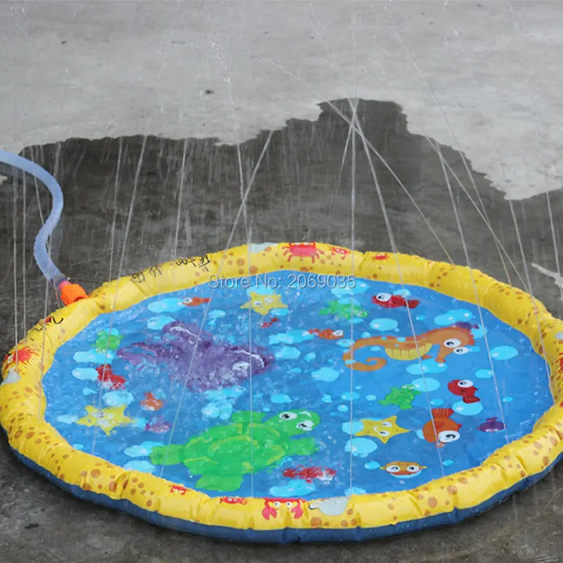 100CM Sprinkler Mats Lawn Toys For Children Baby Adult Beach Outdoor Water Party Toy Pool Accessories Family Grassland Plaything | Спорт и