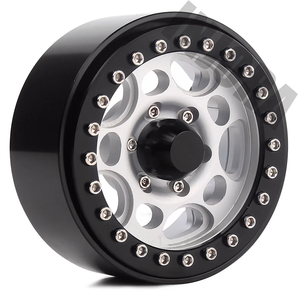 INJORA 4PCS Metal 1.9 Beadlock Wheel Rim Hub for 1:10 RC Crawler Axial SCX10 SCX10 II 90046 D90 D110 MST