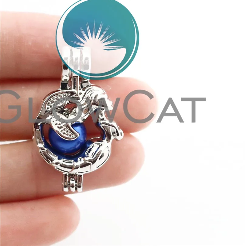 GLOWCAT 10X K666 морские бусины русалки клетка кулон эфирное масло диффузор жемчужная