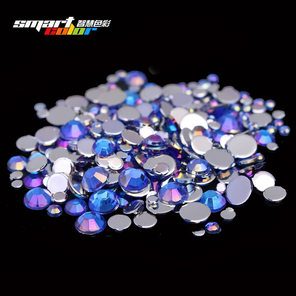 

Newest Fashion Blue AB Color Many Sizes Acrylic Rhinestones Shoes Clothing Decorations Sparkling Nail Art Decorations