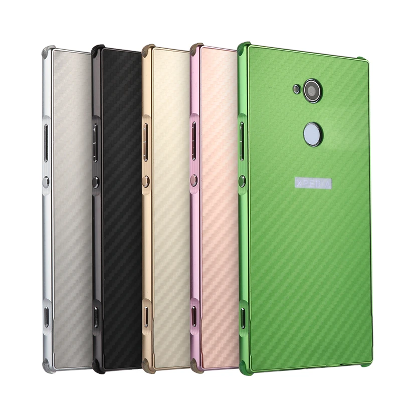 Чехол для Sony Xperia XA2 Ultra H4233 с алюминиевой металлической рамкой + жесткий чехол из
