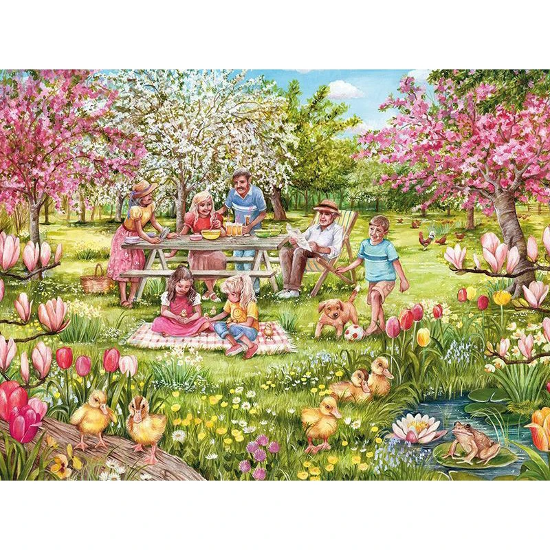 Алмазная живопись вышивка крестиком мозаика пейзаж Весенняя Выходная картина из