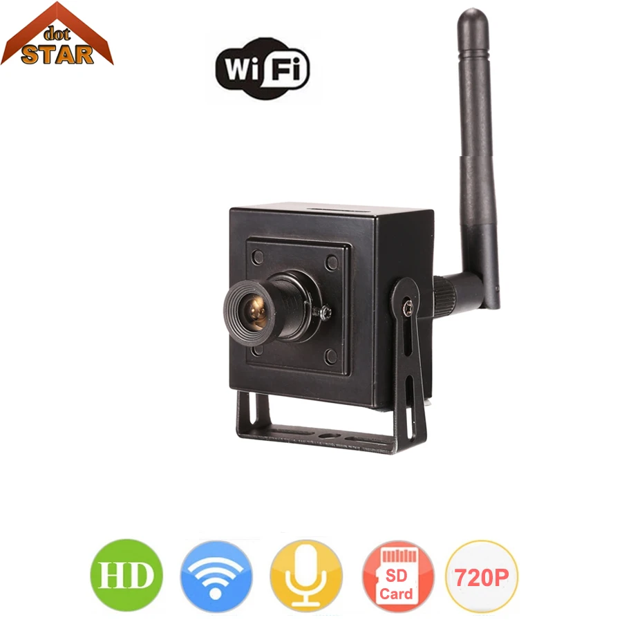 Мини Wifi камера HD 720P Сеть IP CCTV микрофон аудио P2P поддержка Android iPhone вид самая