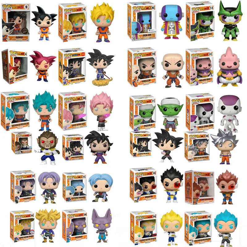 2019 Funko Pop аниме мини мяч Дракон Аниме Супер Saiyan коллекция моделей Игрушек винил