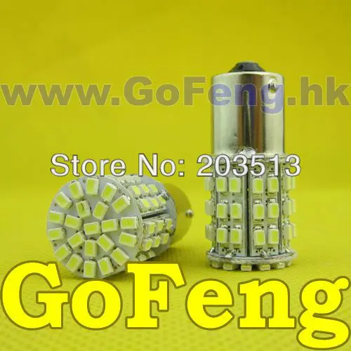 10 шт./лот Автомобильные светодиодные лампы S25 1156 BA15S 64 led SMD 64SMD 3020SMD Поворотные
