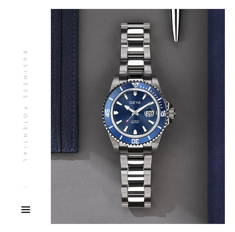 Geya Miyota мужские часы Submariner Diver RLX люксовый бренд Мужские часы зеленый светящийся сапфир автоматические механические наручные часы