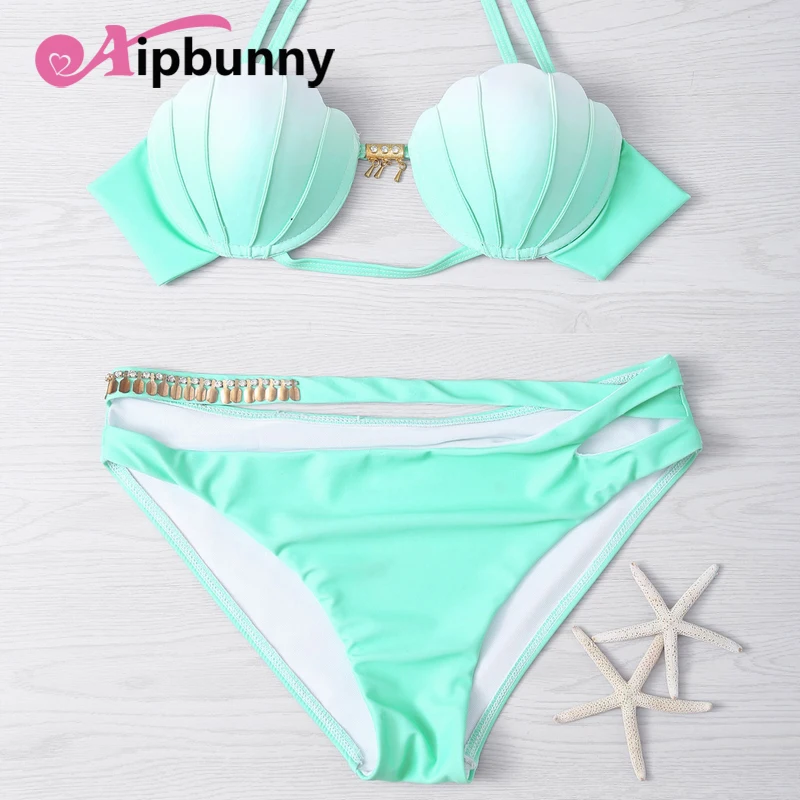 Gradient Mermaid Swimwears Suit Sexy Swimwear Set Swimsuit Girls Swiming Bathing Women Beachwear Biquini 2018 Bikini |