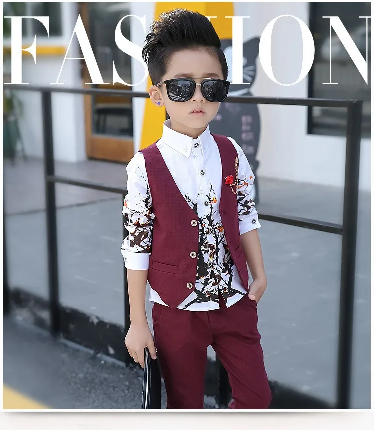 2018 Новый брендовый костюм для мальчиков официальные свадебные костюмы