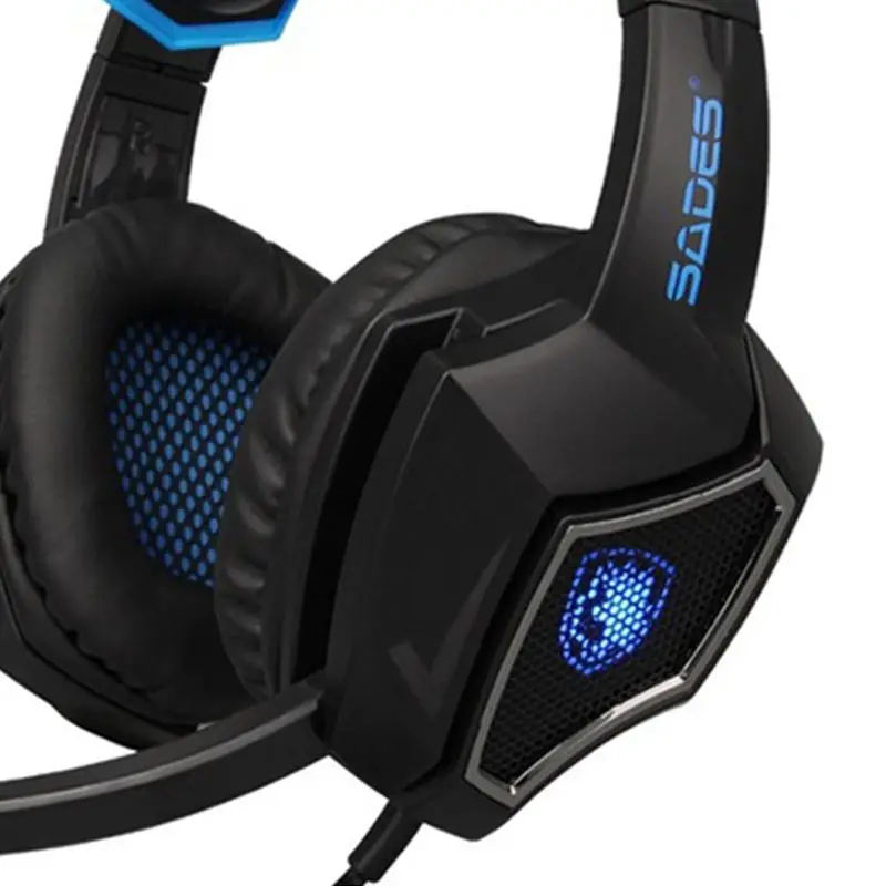 Игровая гарнитура SADES Spirit Wolf USB 7 1 Surround Sound проводные наушники с микрофоном