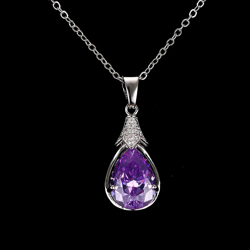 

Emmaya Fashion Cheap Purple Crystal Necklaces & Pendants for Women Best Friend Gift Cheap Crystal Jewelry Hot Selling