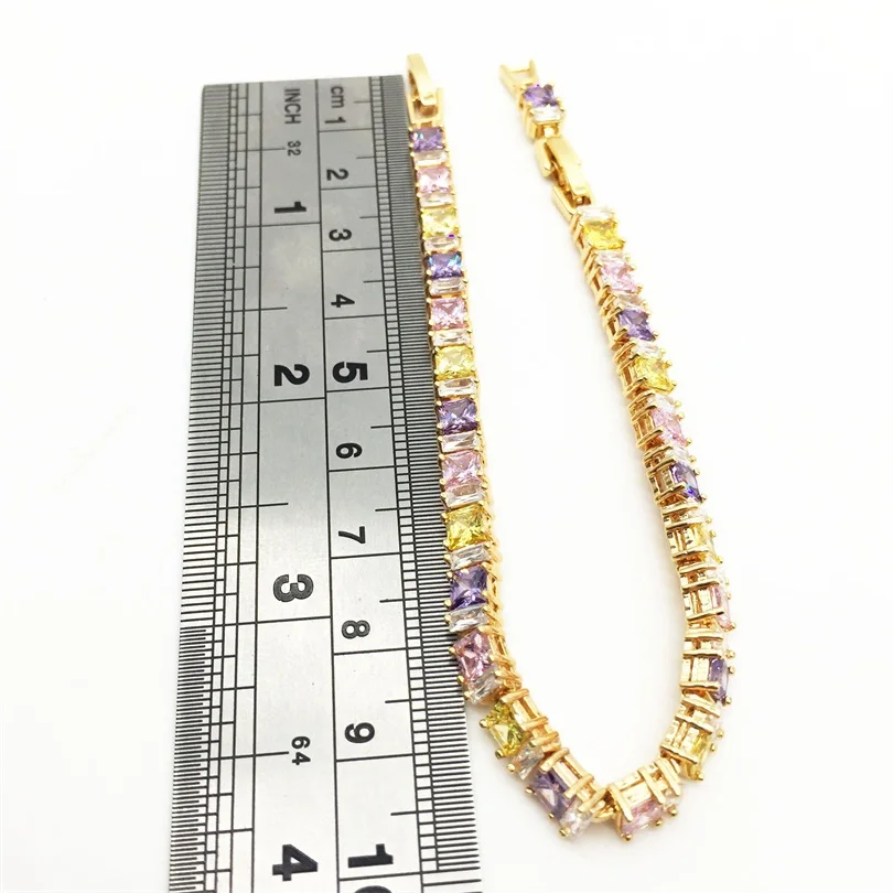 

Bracelets&Bangles 2017 New Design Multicolor AAA Zircon Bracelet white Gold color Women Bangle Jewelry Free Shipping