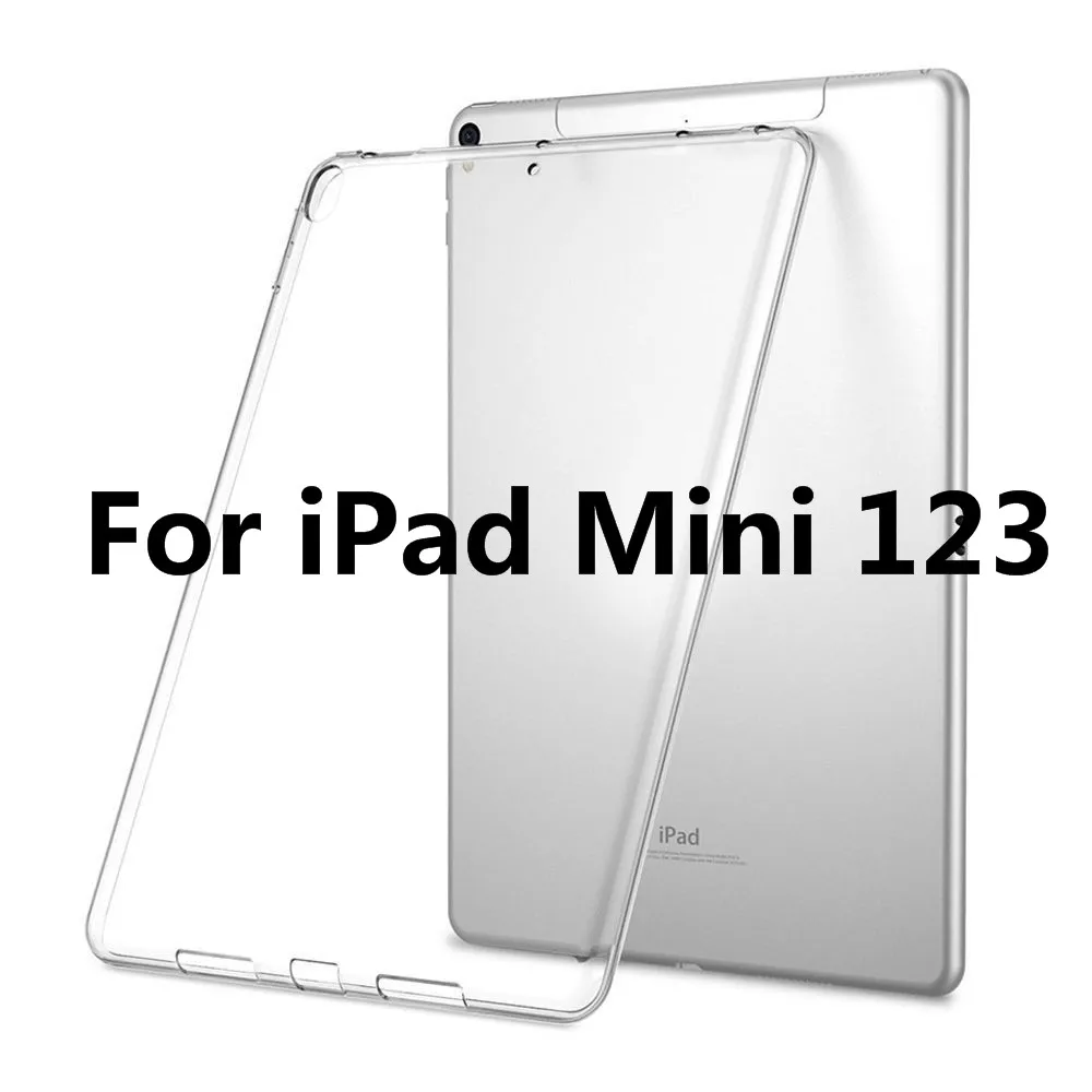 For iPad Mini 123 Для Apple iPad Mini 1 2 3 4 чехол TPU Мягкий Прозрачный бампер чехол для iPad Mini 7," ультра тонкий прозрачный силиконовый чехол A1550 - Цвет: For iPad Mini 123