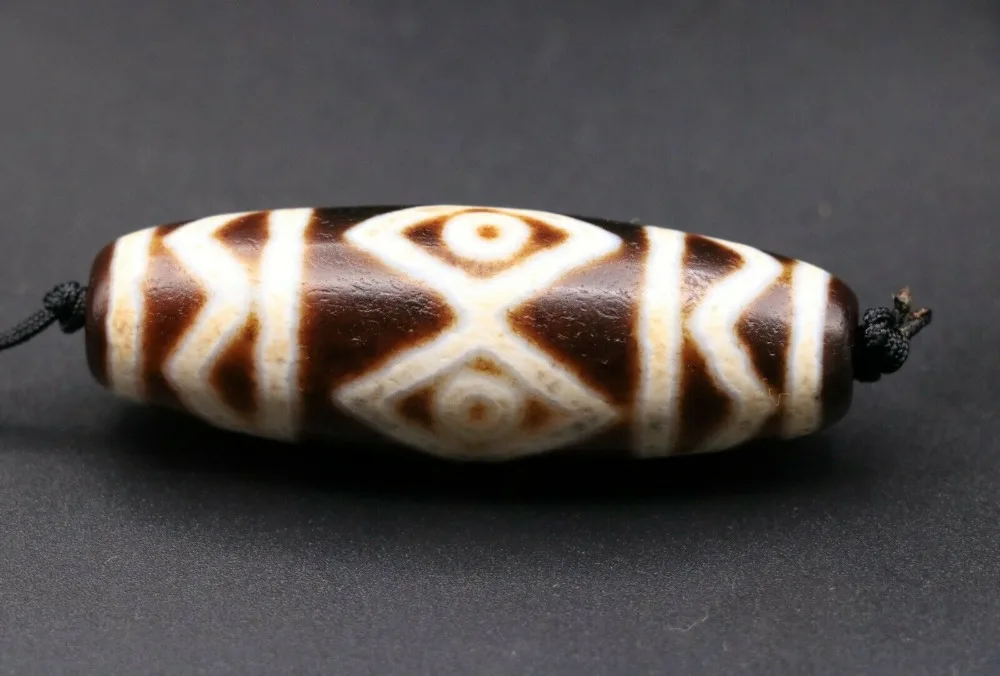 Treasure Magic Power LKbrotherMagic Tibetan Old Agate 4 Diamond Eye Water Wave Large dZi Bead Amulet LZK | Украшения и аксессуары