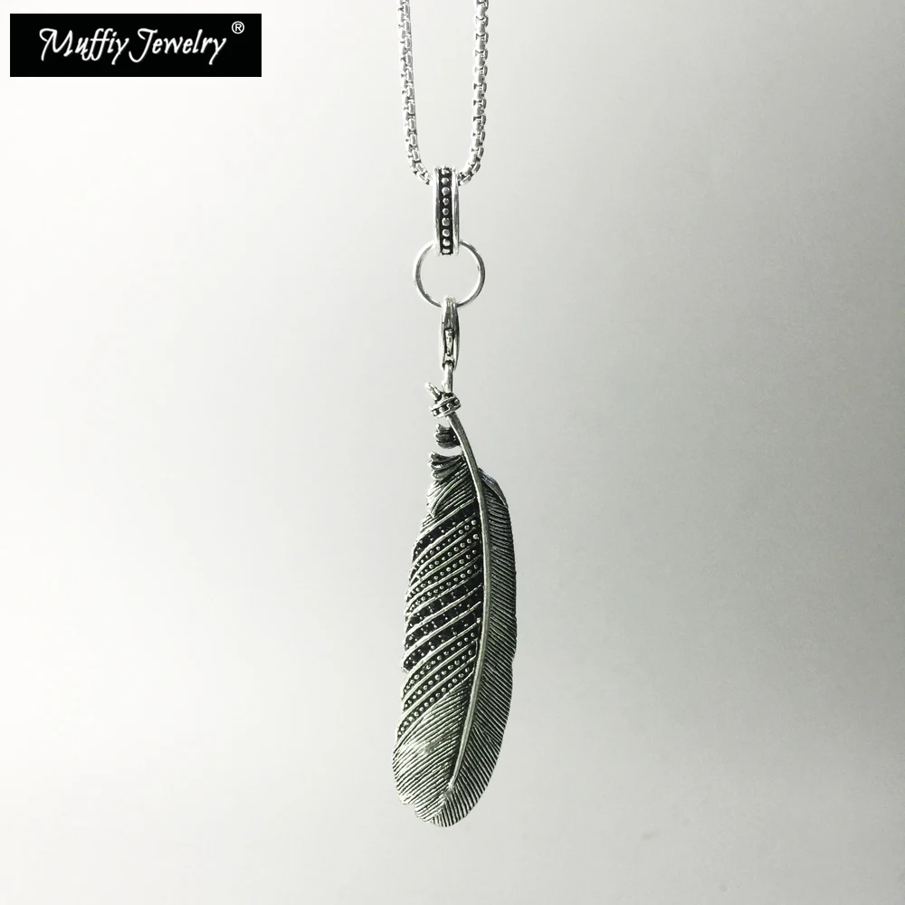 Ожерелье из черного пера Европейская мода Rebel хорошие ювелирные изделия для