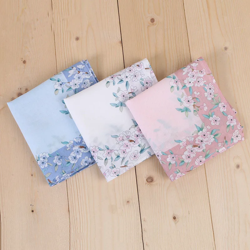 

12pcs 45*45cm New 100% Cotton Handkerchiefs Business Women Handkerchief