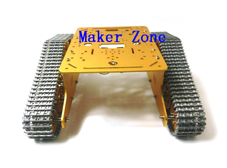 T300 -MT Golden Aluminum alloy smart tank car chassis/experiment platform with servos controller robot arm install interface | Игрушки и