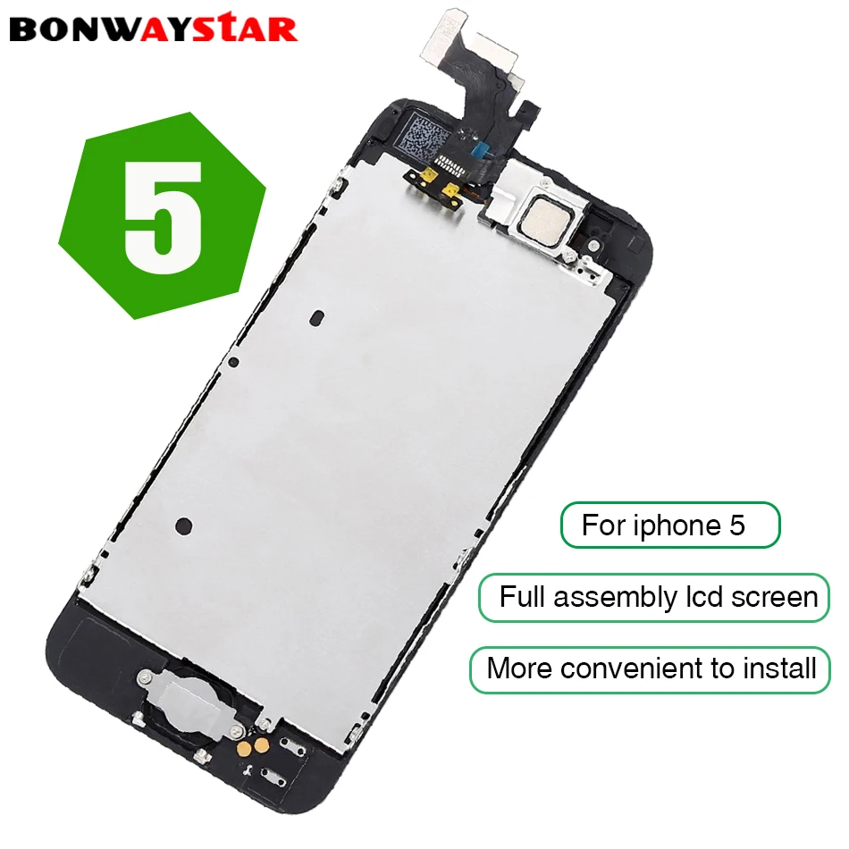

Full LCD Display Screen for Apple iPhone 5 Full assembly LCD touch Screen for iphone 5 Digitizer full Replacement+Front Camera