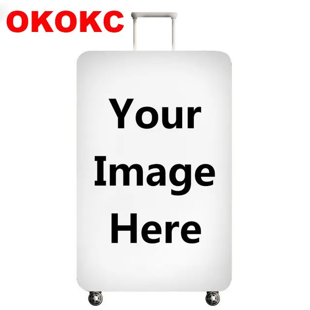 Защитный чехол чемодана на заказ с изображением/именем/логотипом эластичный от