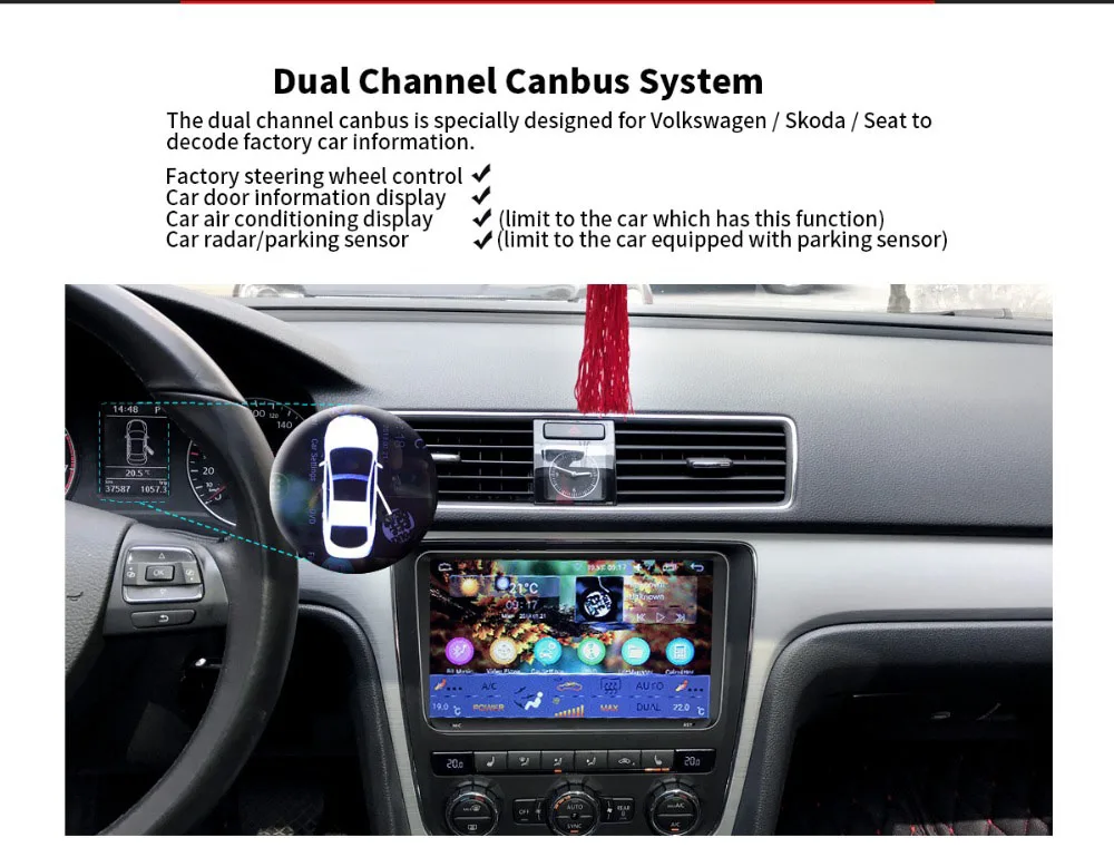 Автомагнитола для Volkswagen 2 din " Встроенный DSP для VW Skoda POLO GOLF PASSAT Автомагнитола gps Wifi Bluetooth Carplay gps Navi