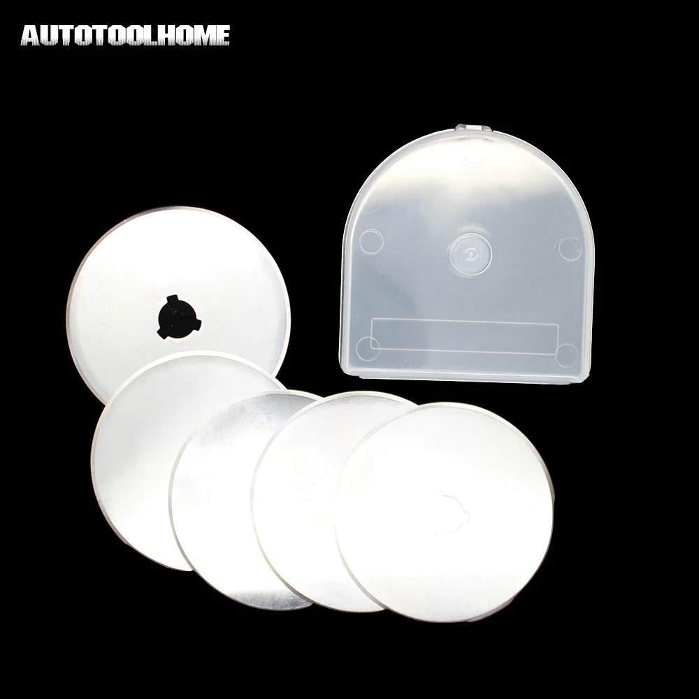 AUTOTOOLHOME 5 шт. 45 60 мм роторные лезвия резаки Лоскутная Ткань Кожа ремесло сталь круговые лезвия Швейные квилтинг для Olfa