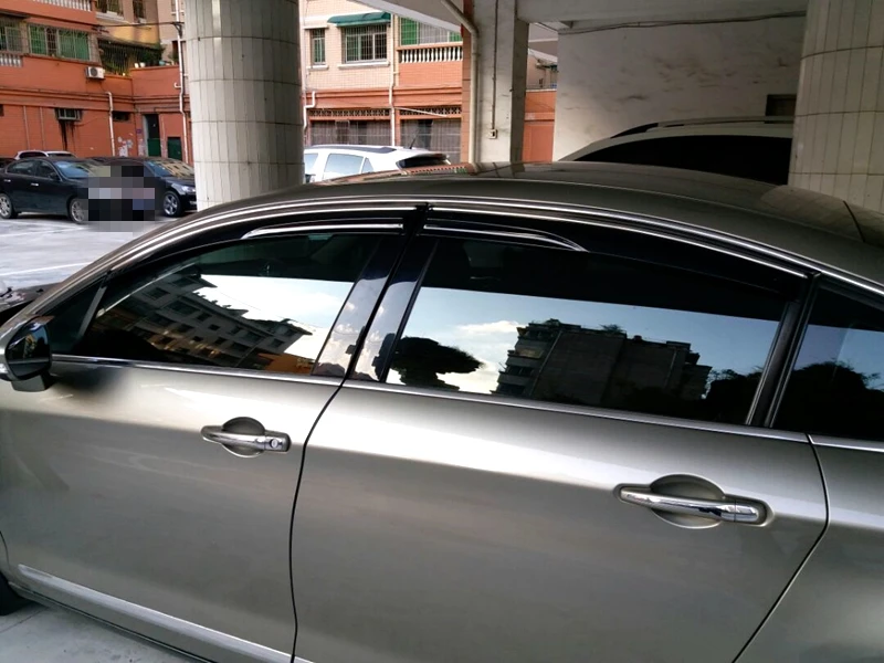 Для Citroen C5 2011- Пластик черное окно козырек Vent Оттенки Защита от солнца дождь дефлектор гвардии авто аксессуары 4 шт./компл
