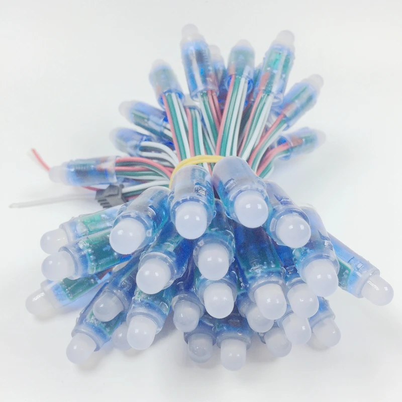 50 шт./лот 12 мм WS2811 RGB светодиодный пиксельный модуль DC 5 в IP68 водонепроницаемый светильник для праздников/рождественских праздников/фестивалей