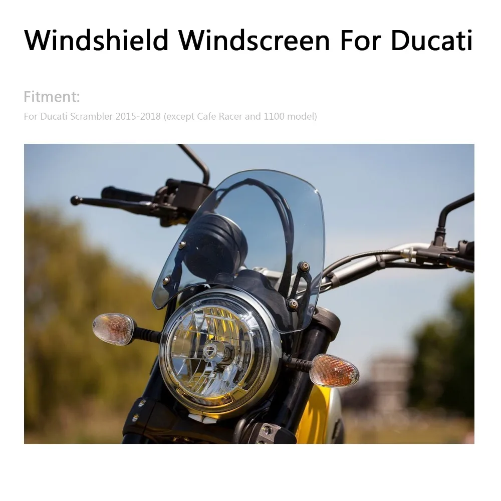 Areyourshop мотоцикл ветер экран лобовое стекло Защита для Ducati скремблер- мотоцикл экран Чехлы