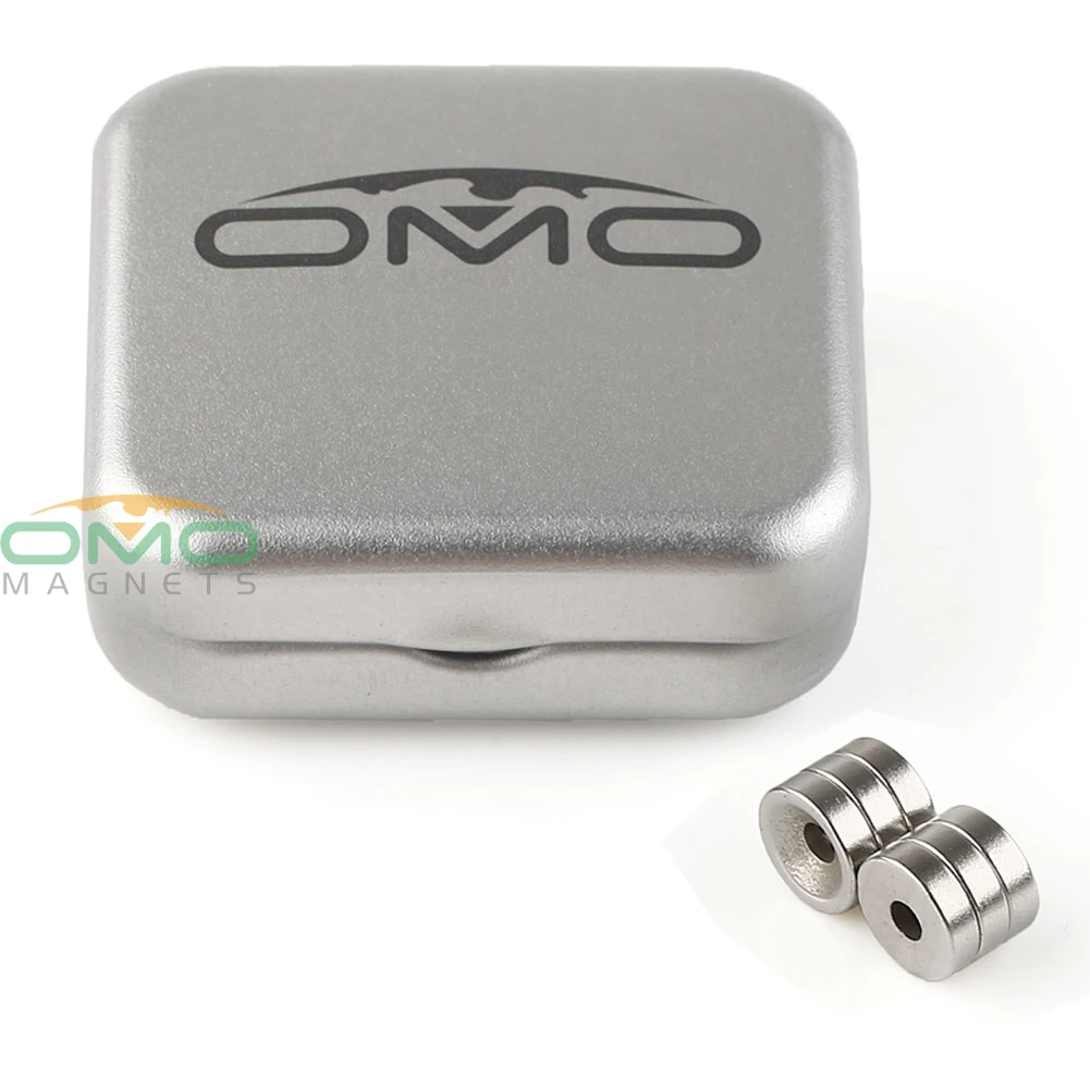 OMO Magnetics New 6pcs Super Strong Round Neodymium Countersunk Ring Magnets 10mm x 3mm Hole: Rare Earth N50 | Обустройство дома