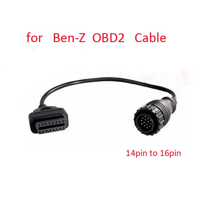 Диагностический Кабель-адаптер для Mercedes Benz MB OBD 14 штырьков штекера к OBD2 OBDII DLC 16 |