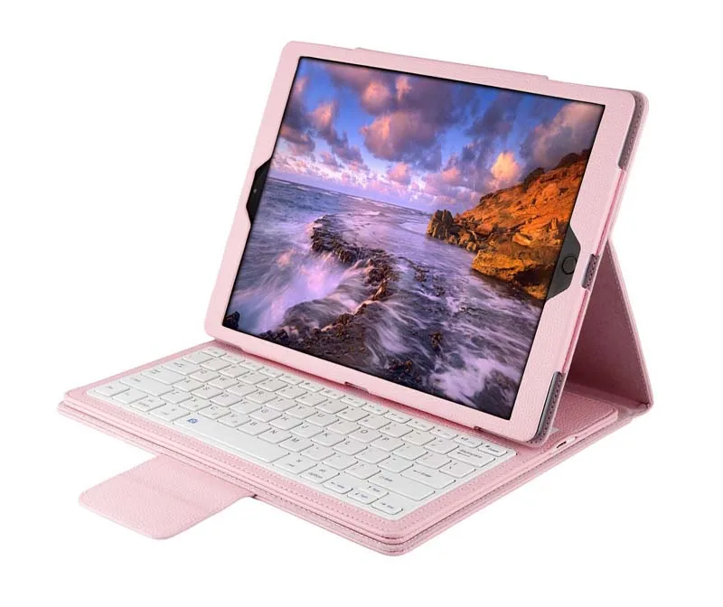 Съемная Беспроводная Bluetooth клавиатура с чехлом из ПУ кожи для Apple iPad Pro 12 9 дюйма
