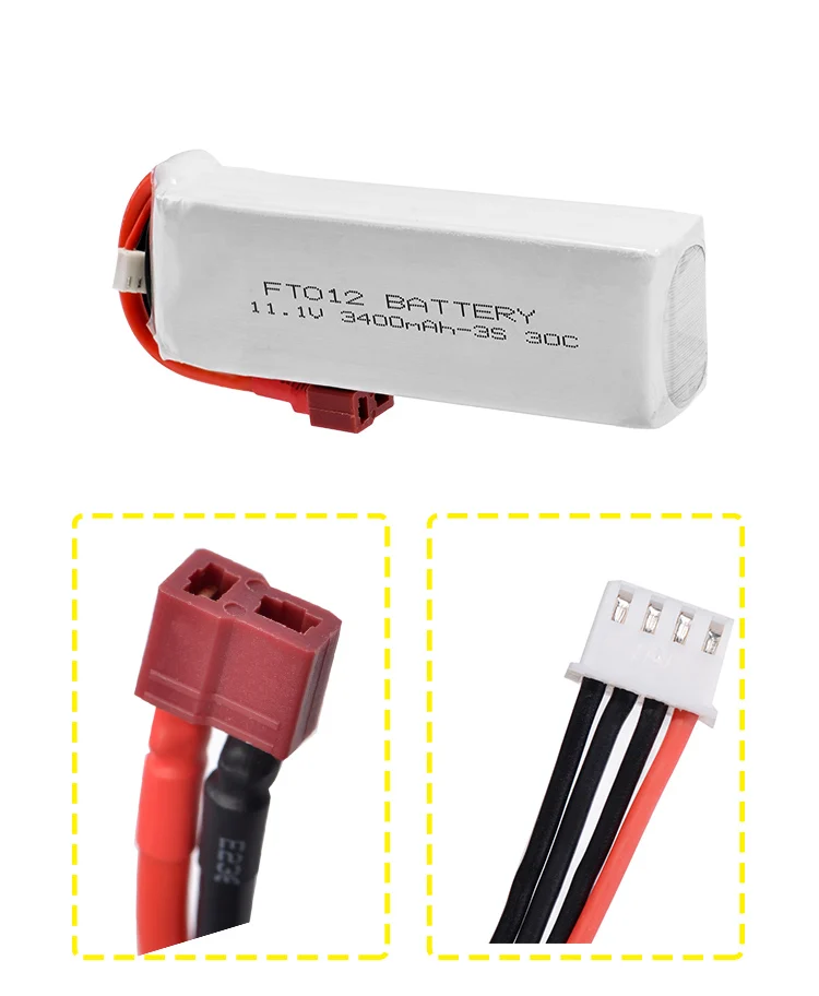 Обновленная батарея Lipo 11 1 В 3400 мАч 30C RC для FT012 Huanqi 734 радиоуправляемая лодка