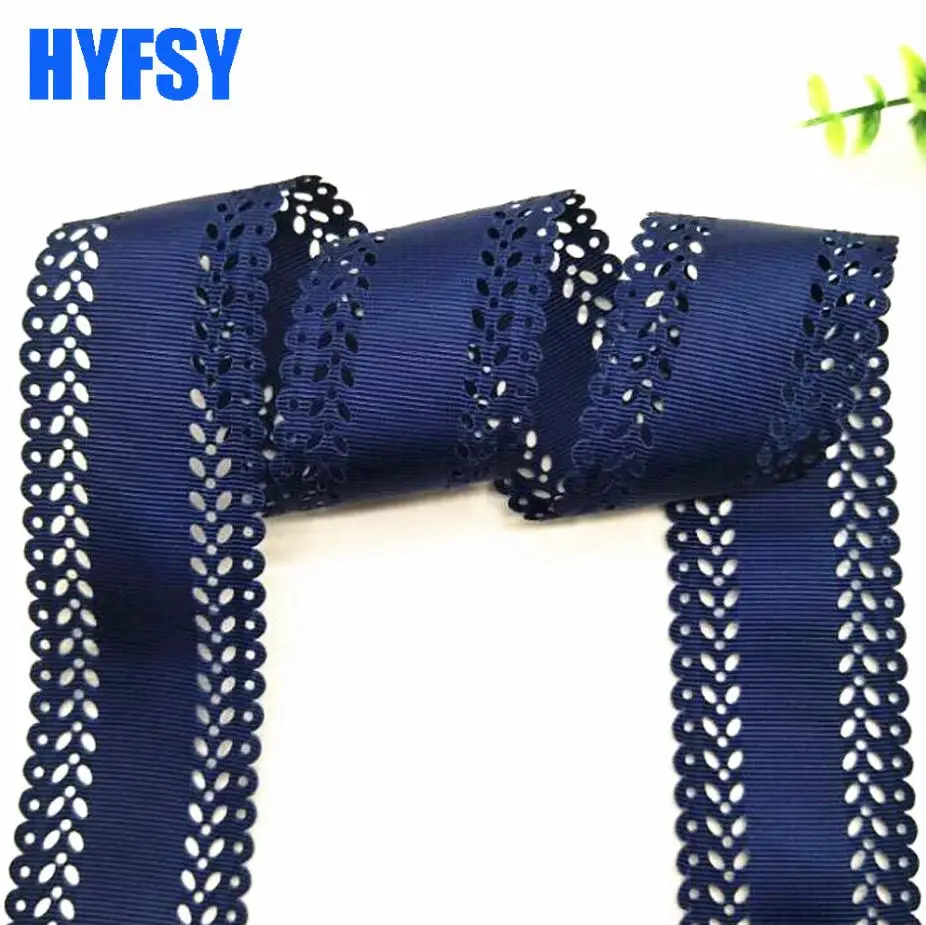 Hyfsy 10064 45 мм кружевная лента 10 ярдов DIY материалы ручной работы подарочная упаковка полое кружевное платье аксессуары корсажная лента однотонная - Цвет: 4