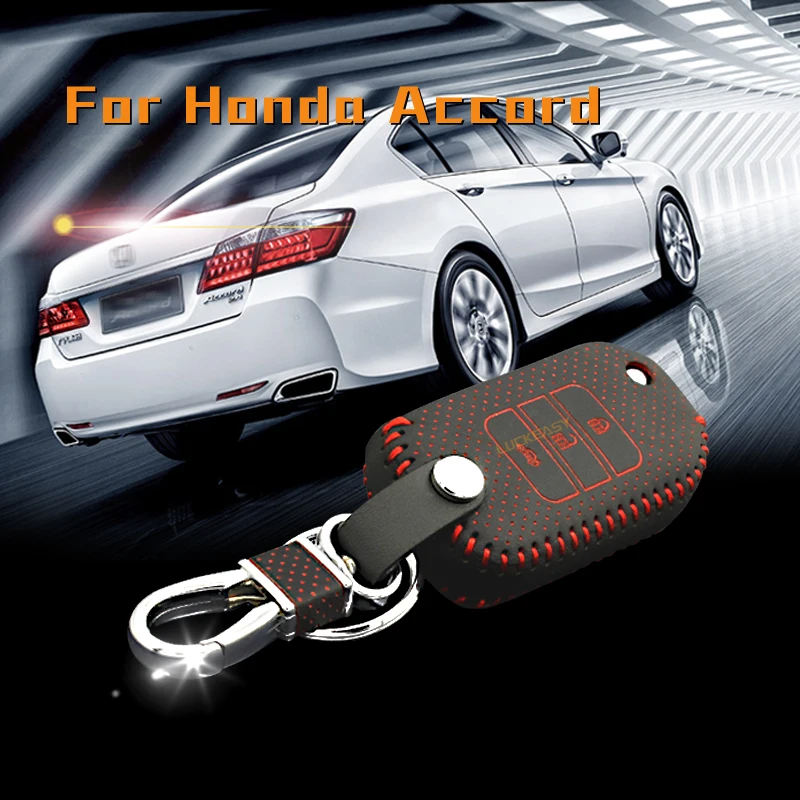 

luckeasy all star for 2017 2016 honda accord crider 2013 cr-v 2016 civic 2014 Car Key bag/case wallet holder remote key cover