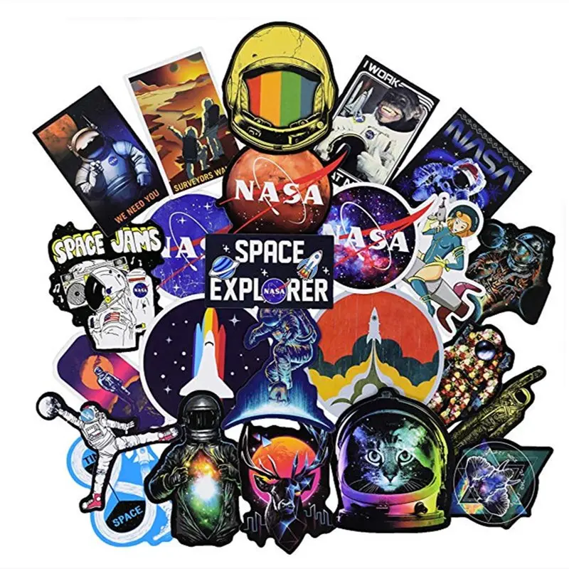 100 шт космические наклейки Explorer виниловые наклейки для ноутбука Macbook трекпады клавиатуры водонепроницаемые виниловые наклейки s граффити наклейки