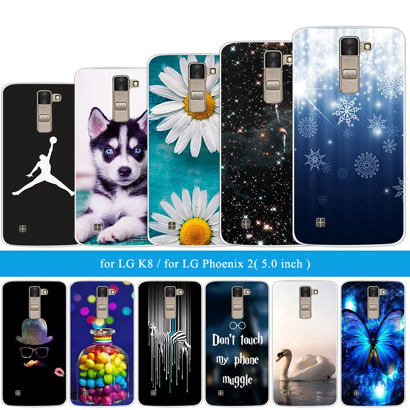 Мягкий силиконовый чехол для LG K8 LTE K350E K350N 5 0 дюймов задняя крышка прозрачный