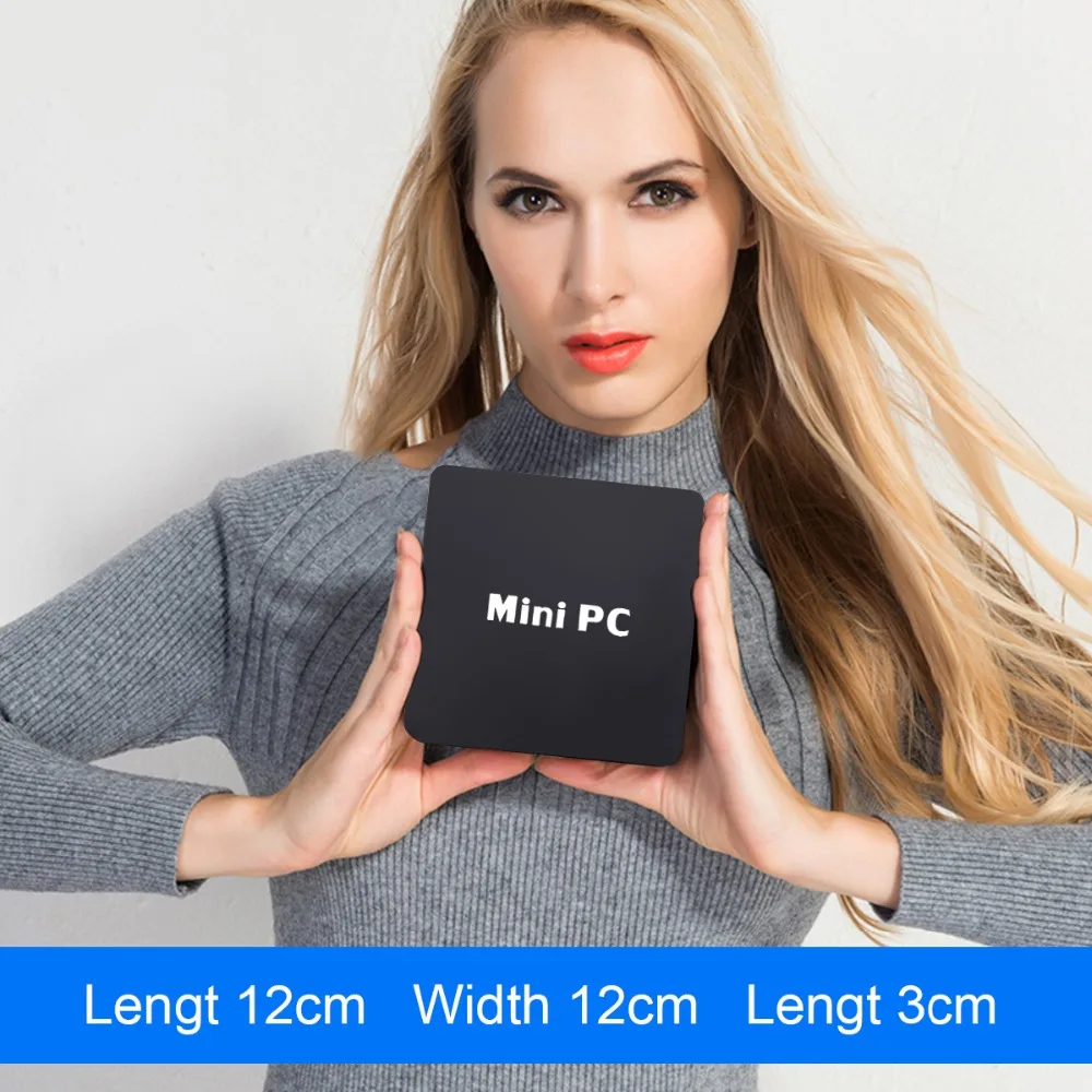 T11 мини-ПК Intel Atom X5 Z8350 4 Гб Оперативная память 32 ГБ Встроенная память Поддержка 2,5 дюйма SATA HDD VGA и HDMI WIN10 Wi-Fi Bluetooth Smart ТВ коробка