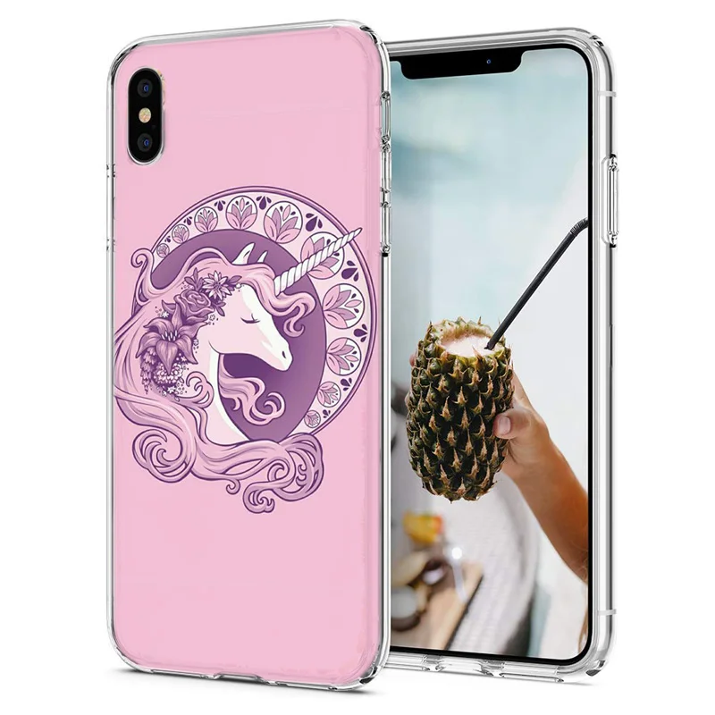 Soft Phone Case For iPhone 6 7 8 XS Covers TPU Colorful Pig Unicorn Mandala Pattern Fundas X Max F070 |