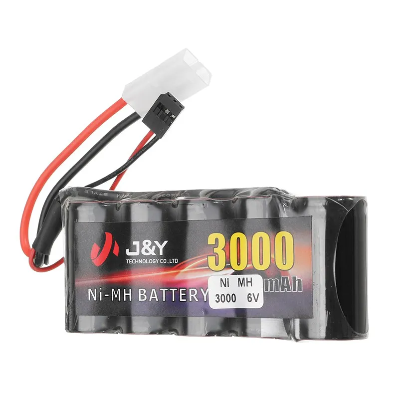 New J&ampY 6V 3000mAh NiMH Rechargeable Battery Pack for FUTABA Plug Servo RC Transmitter For Toys Models Replacement Parts | Игрушки и