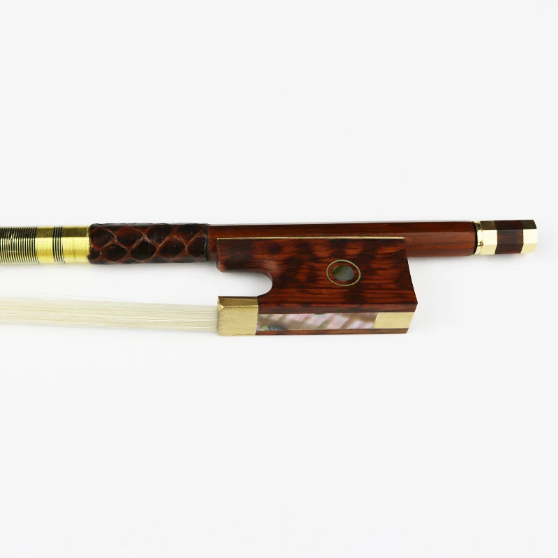 Новинка 4/4 Размер Pernambuco Скрипка Лук Snakewood Лягушка натуральный монгольский конский волос аксессуары для скрипки