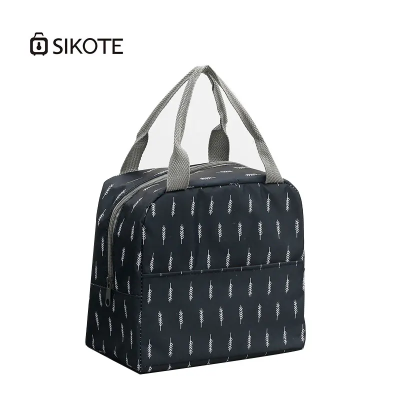 SIKOTE Холщовая Сумка для обеда, переносная изоляционная коробка для обеда для пикника, Термосумки для студентов, женские сумки для обеда, милый стиль