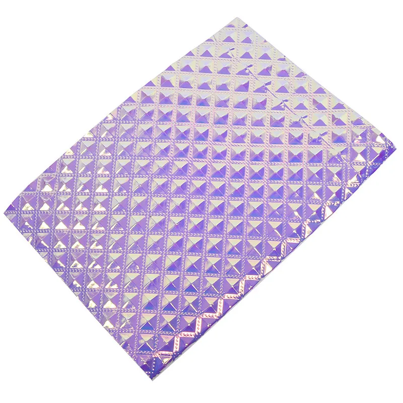 Переливающаяся голографическая кожаная ткань A4 цветная искусственная