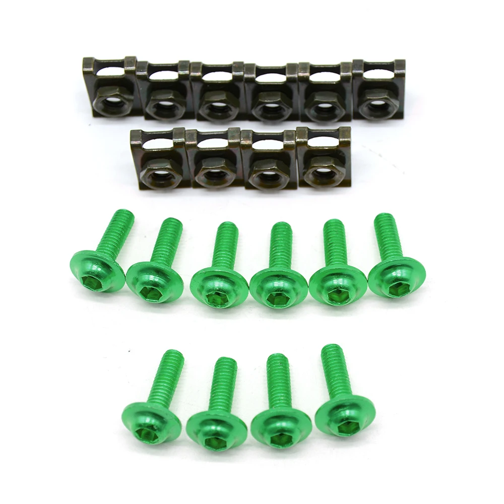 10 шт. 6 мм Универсальный мотоцикл обтекатель болты винт Пружинные гайки для YAMAHA