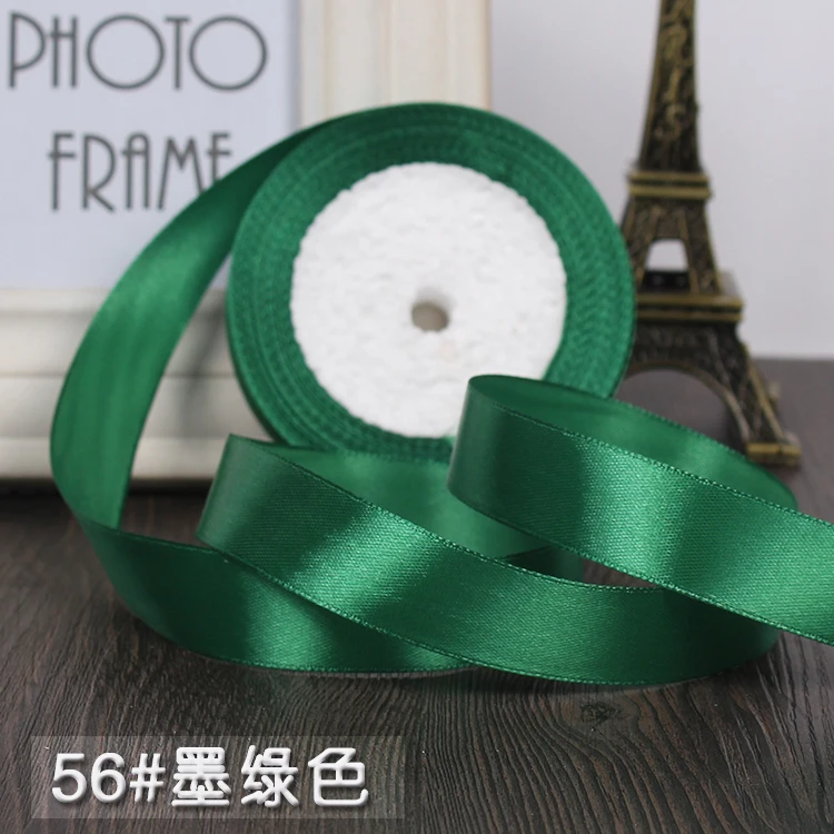 Атласная лента болотного цвета 20 мм 25 ярдов|25 yard|satin ribbon weddingsilk satin |