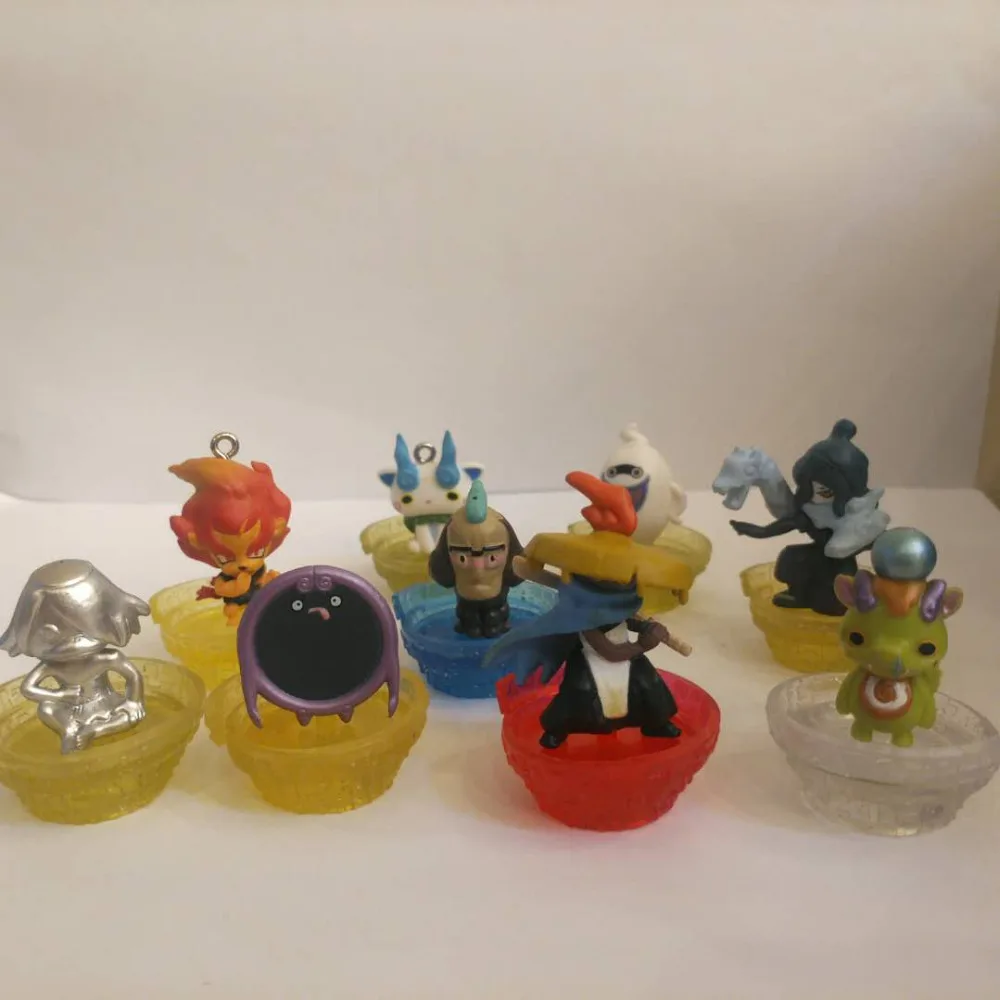 Бесплатная доставка 10 шт./лот часы Yokai фигурка игрушка 3 5 см японское аниме Мини