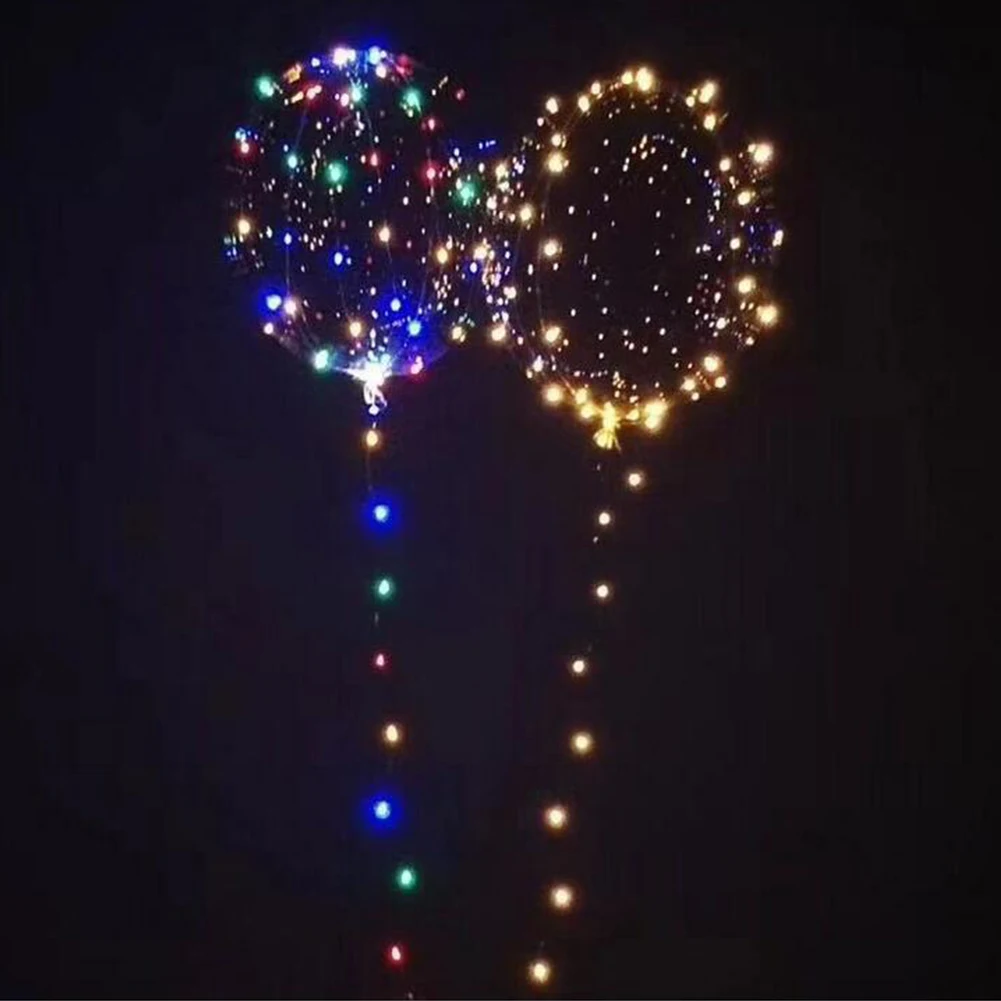 

Upgraded Version Luminous Led Balloon Air Balloon String Lights Round Bubble Helium Balloons Wedding Party Decoration