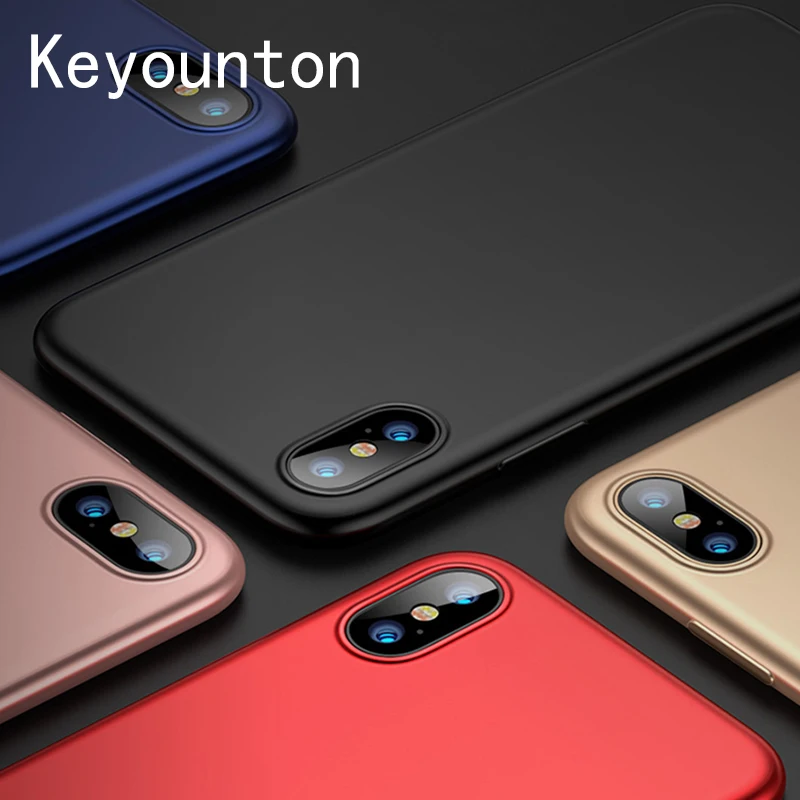 Роскошные ультра тонкий силиконовый чехол для iPhone х матовый ТПУ Мягкая задняя