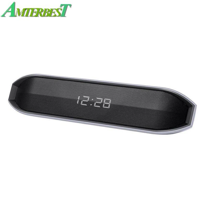 AMTERBEST Y 03 Bluetooth Динамик Поддержка TF карты AUX FM радио с светодиодный часы Дисплей