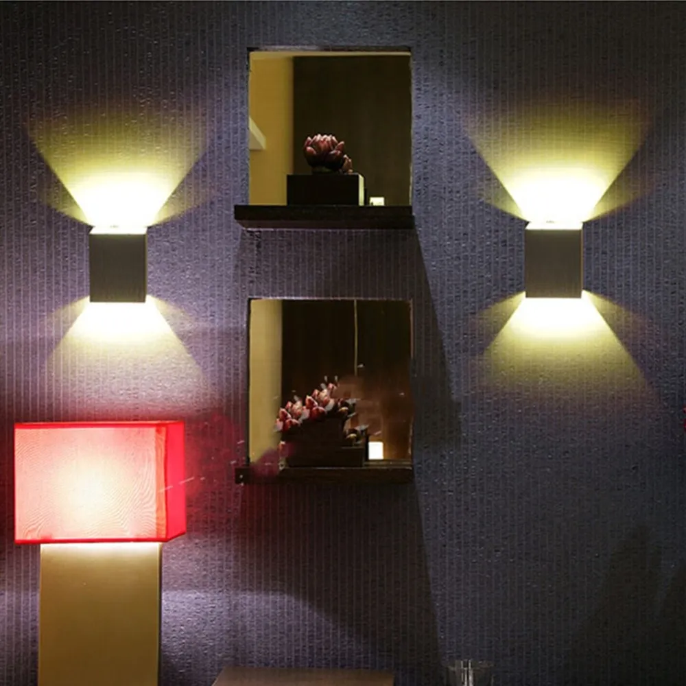 

3W LED Wall Light Up Down Spotlight Surface Mount for Indoor Living room TV Background Stairway Corridor Bedroom Bedside Pathway