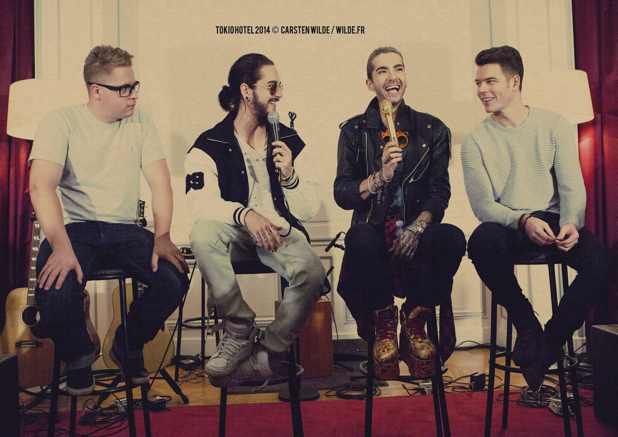 Ностальгический ROCK Германия Tokio Hotel с фото группы старая бумага плакат армия
