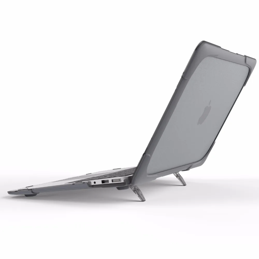 RYGOU для Macbook Air 13 11 тонкое прорезиненное покрытие чехол для Mac Book Air 11,6 13,3 дюймов [сверхмощный] Складной чехол для ноутбука с подставкой